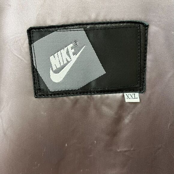 Collectible Vintage Nike Big Swoosh Varisty Leather Bomber Jacket – Size XXL - Picture 5 of 16
